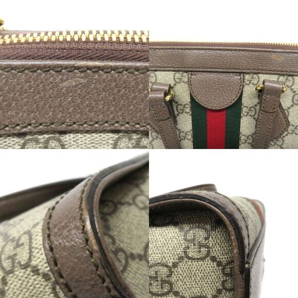 Gucci White Tote Bag Handbag Shoulder GG Supreme Strap - Picture 7 of 9